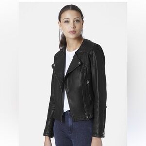 TOP SHOP FAUX LEATHER JACKET SIZE 8